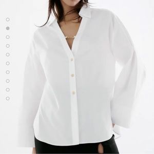 Zara Buckled Poplin Shirt